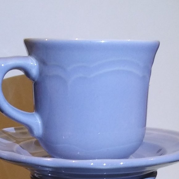 Vintage pfaltzgraff gazebo blue bouquet pattern USA teacup and saucer - Picture 4 of 9